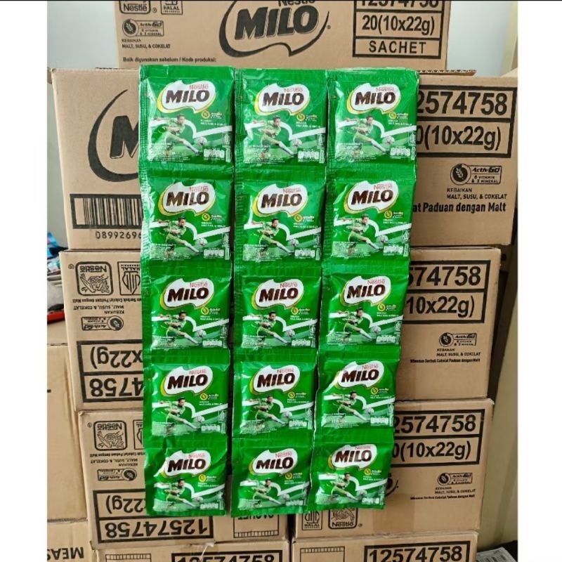 

Coklat Milo susu bubuk 1 renteng isi 10 sachet