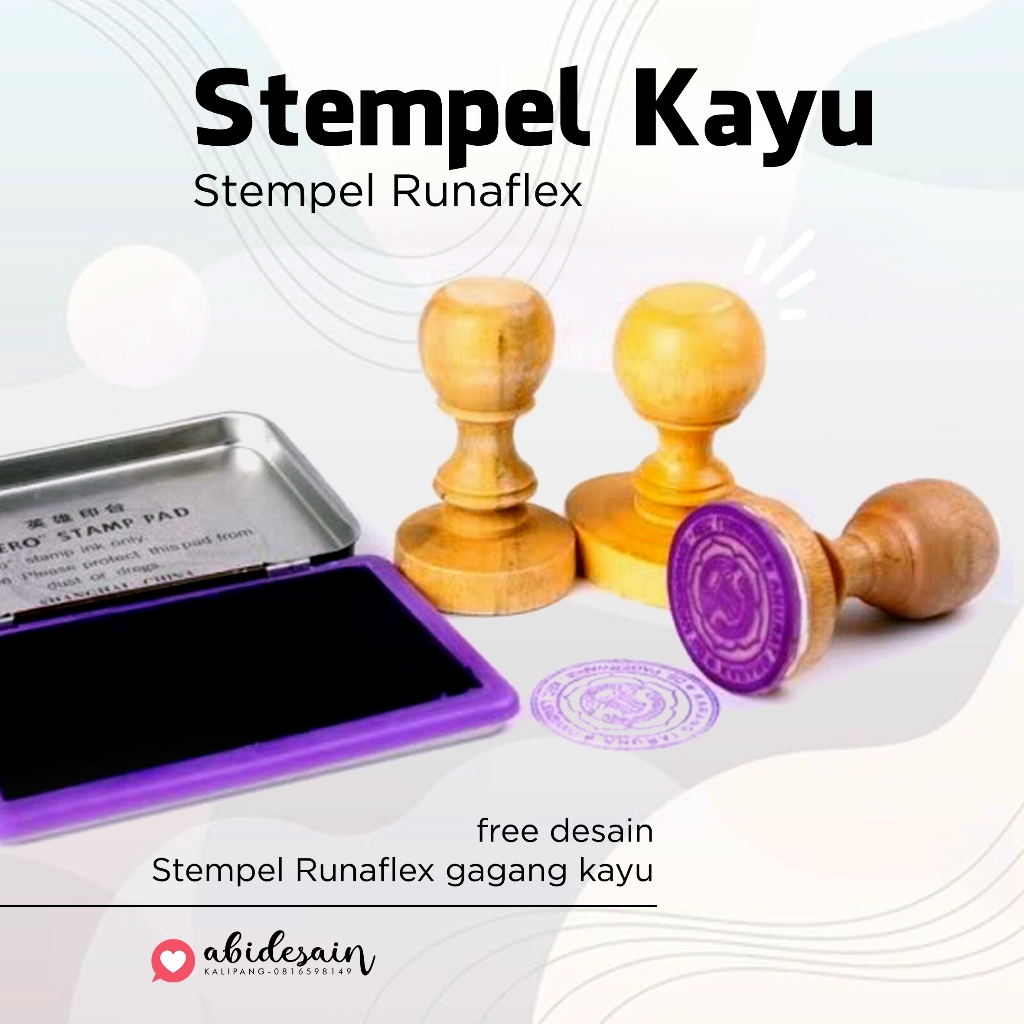 

Stempel murah - stempel kayu / runaflex - custom - free desain