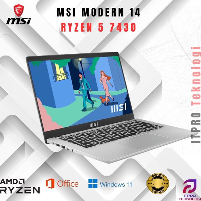 MSI MODERN 14 RYZEN 5 7430 8GB 512GB