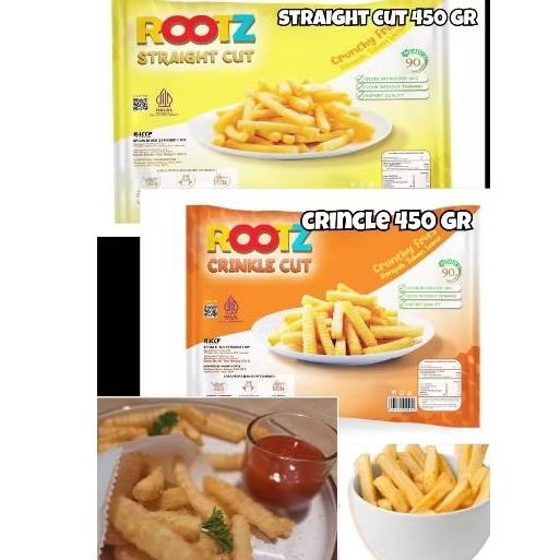 

Rootz Crinkle Cut/straight cut 450 GR