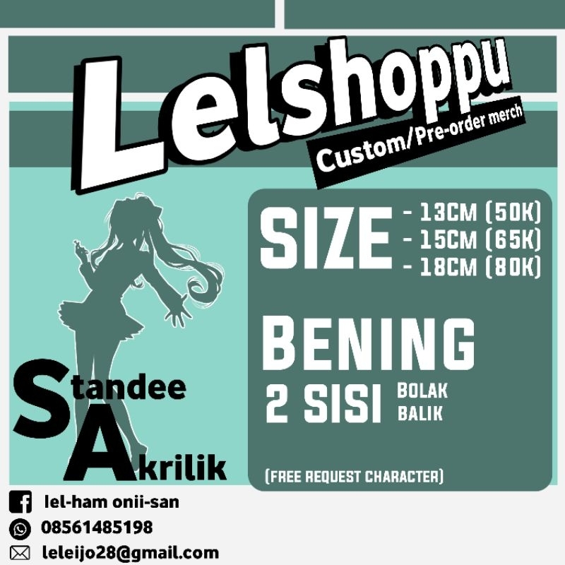 STANDEE Akrilik Custom 1 Sisi/2 sisi