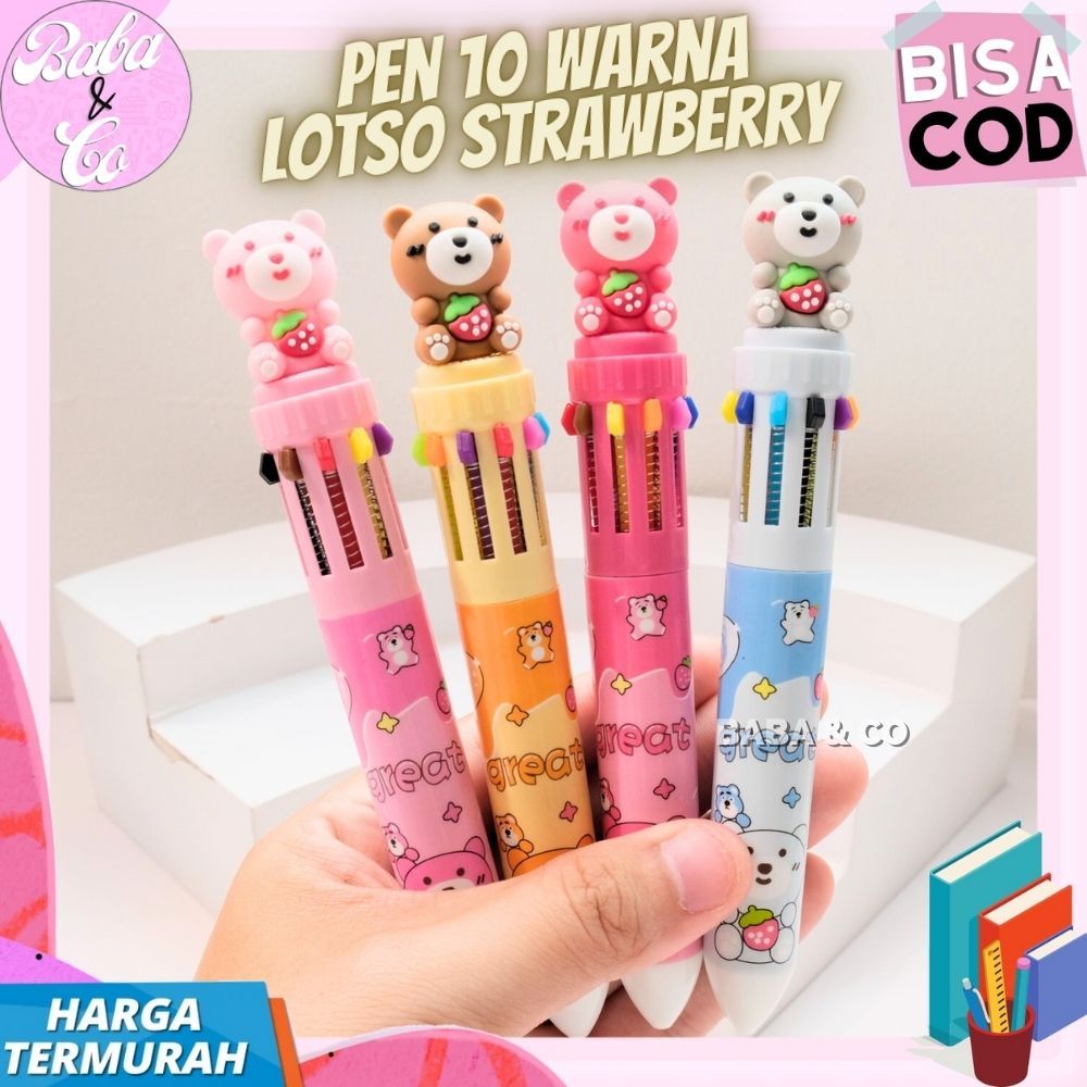 

PULPEN LOTSO 10 WARNA LUCU UNIK PEN CETEK 10 WARNA LOTSO TINTA GEL WARNA WARNI PULPEN 10 WARNA LOTSO