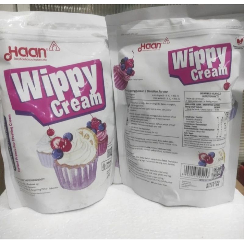 

Haan Wippy Cream Pouch 400gr