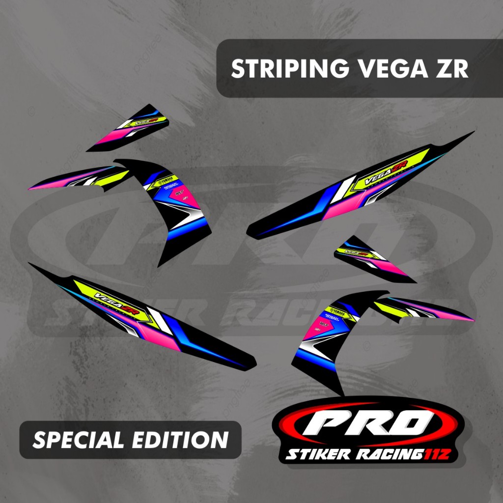Stiker Striping Motor Vega ZR Lis Variasi Simpel Roadrace Stiker Vega Zr
