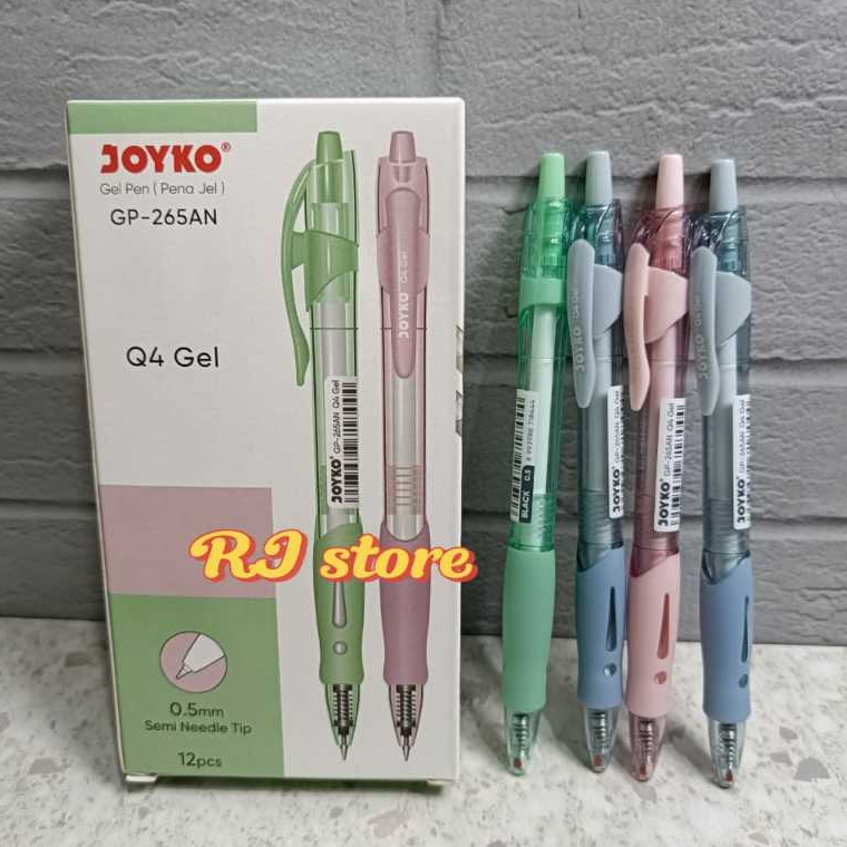 

Gel Pen GP-265AN Q4 PASTEL Gel Pulpen Pena Joyko 0.5 mm ISI 12 PCS