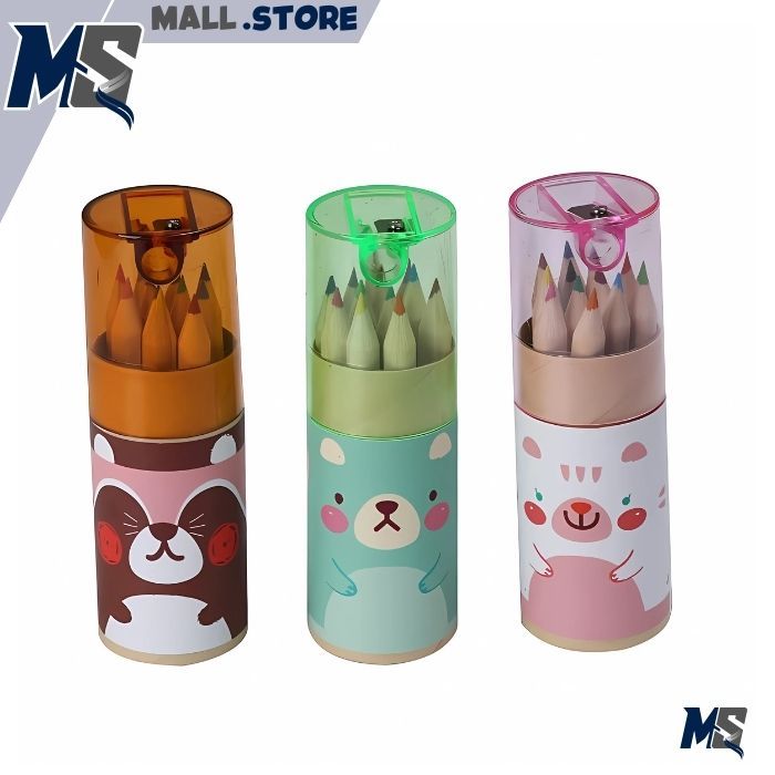 

Pensil Warna 12 IN 1 + Serutan Pensil Color Pencils Quality Pensil Warna Karakter Kemasan Tabung