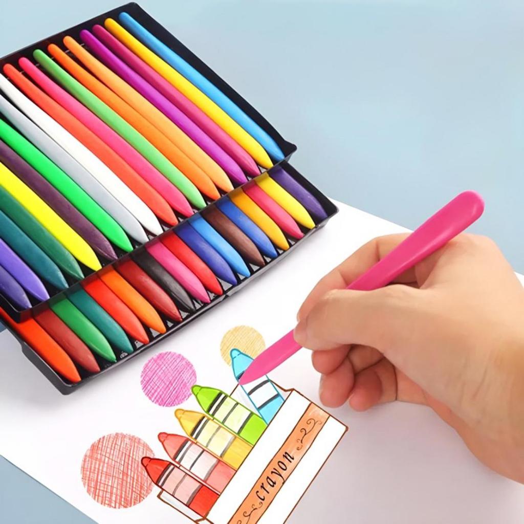 

Crayon Mewarnai Anti Kotor Tangan / Crayon Anti Air Pensil Warna Stationery