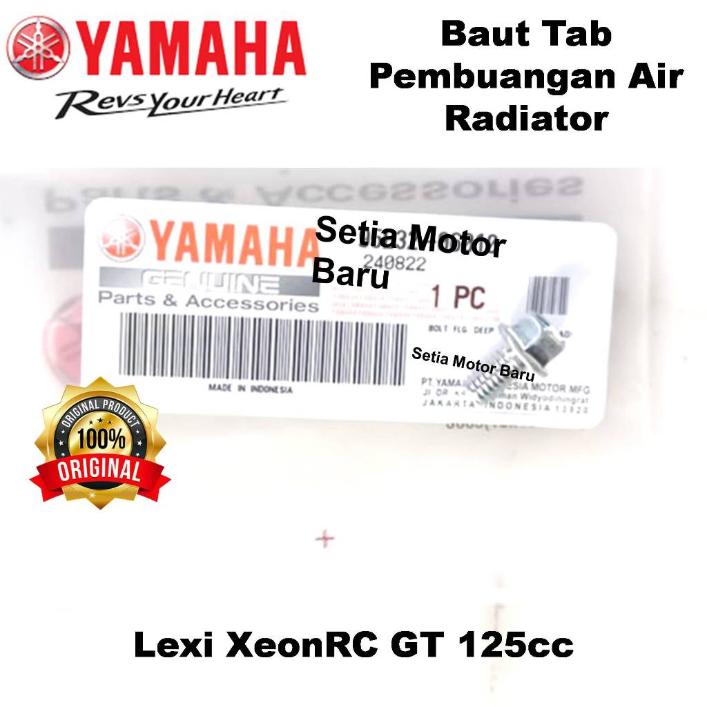 Baut Bolt Tab Pembuangan Air Radiator Motor Lexi Xeon Rc XeonRC GT 125cc Ori Asli Yamaha