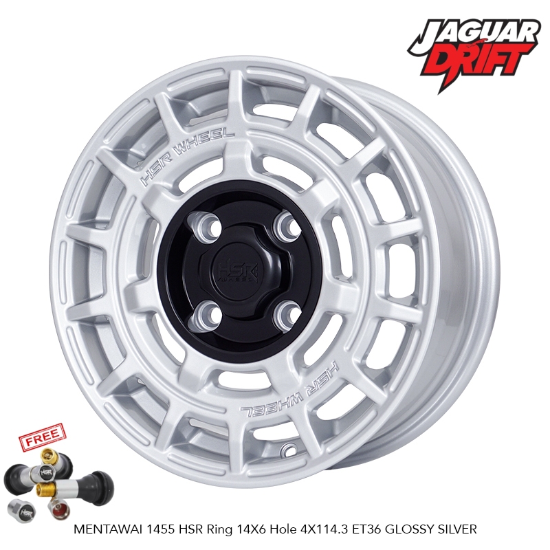 Velg HSR R14 Mobil Avanza Xenia Kijang Panther Velg Mobil HSR MENTAWAI 1455 Ring 14 Silver
