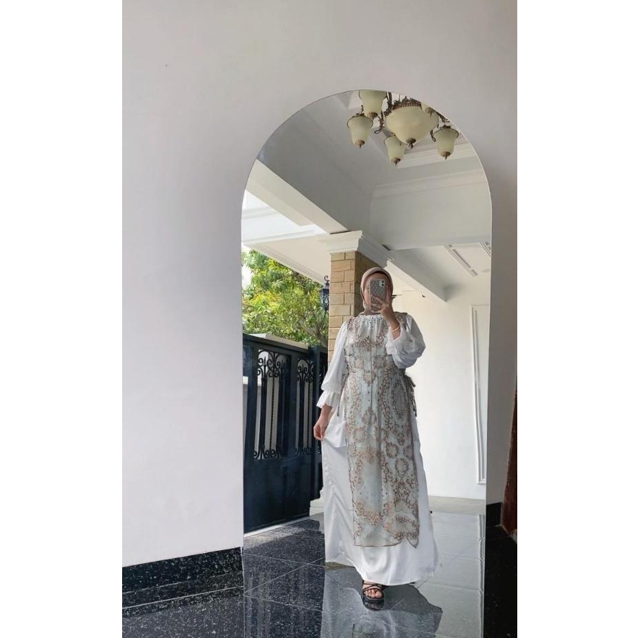 Dress Bianca Gamis Kebaya Modern-Gamis Hari Raya Brukat