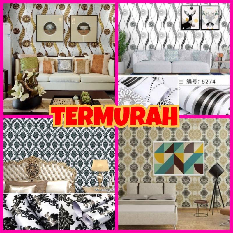 Wallpaper Dinding Motif Bata (COD & INSTANT) Wallpaper Dinding Kamar Tidur Wallpaper Dinding Ruang T