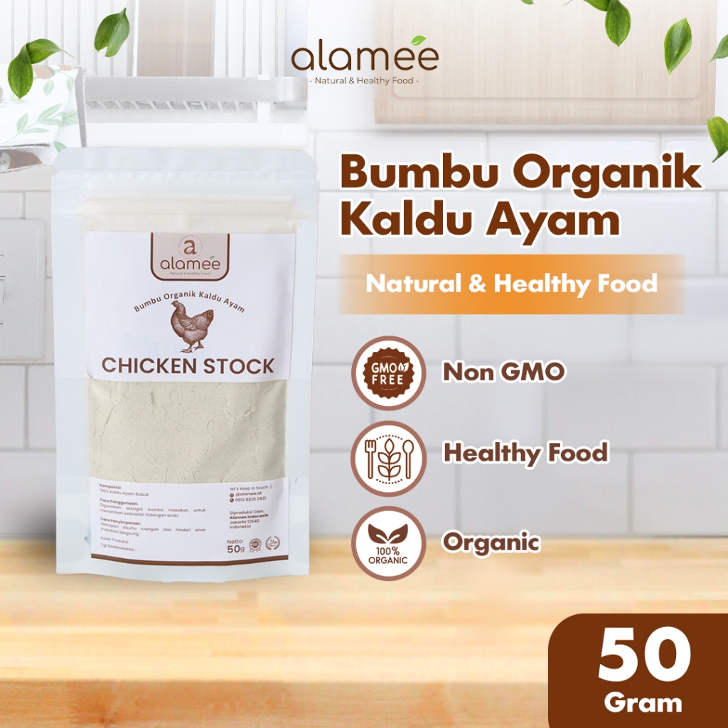 

ALAMEE Kaldu Ayam Bubuk Non MSG Bumbu Dapur Organik Chicken Powder 50gr