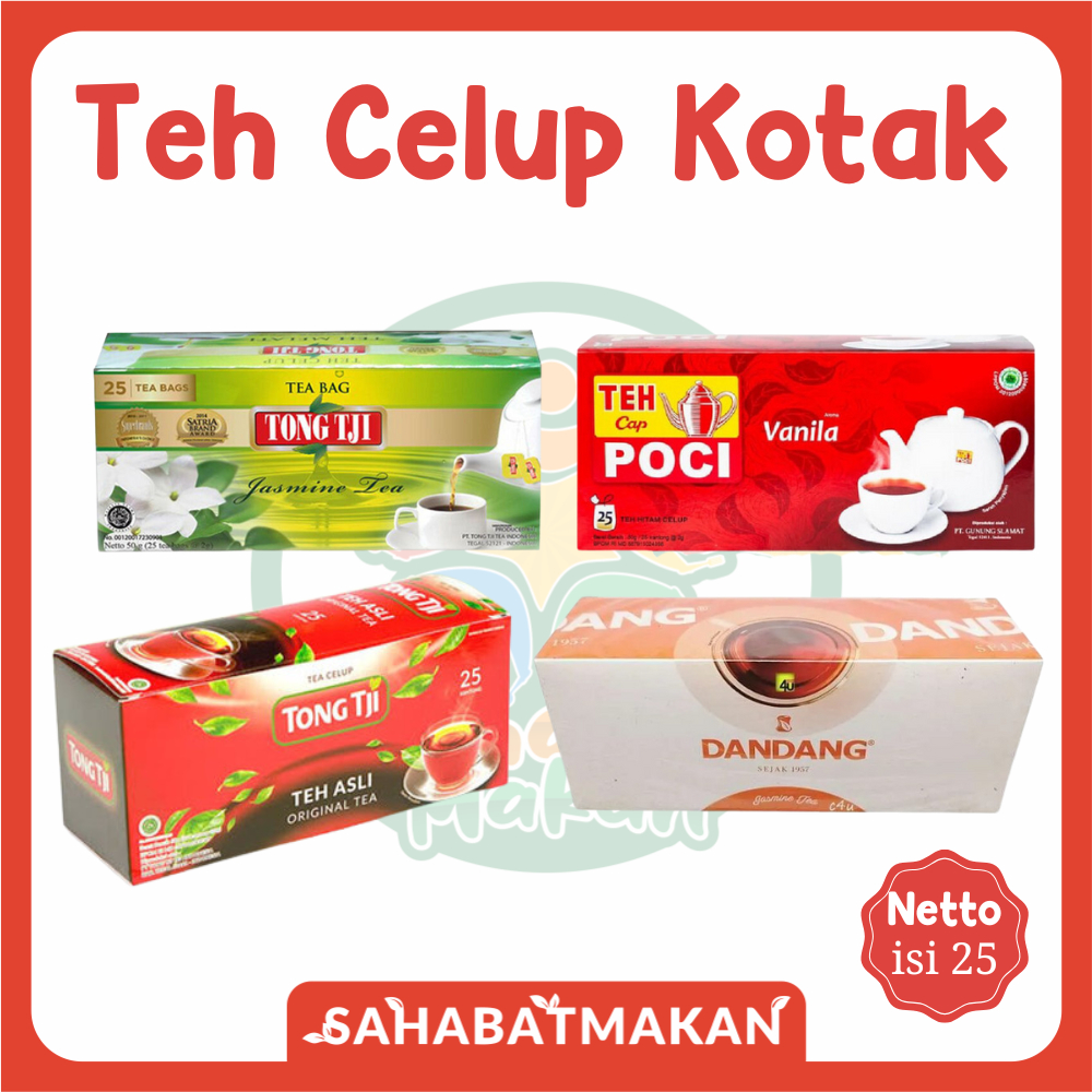 

Teh Celup Dus / Poci, Tong Tji Asli, Tong Tji Jasmine, Dandang — Sahabat Makan Sayur Jogja