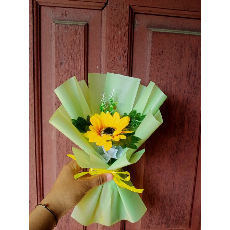 Buket bunga matahari mini 1 tangkai