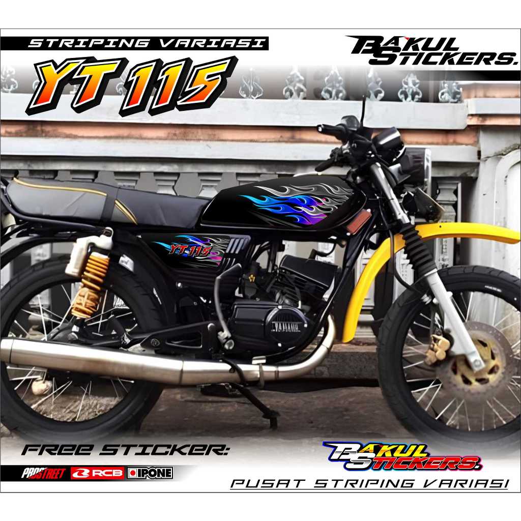 STRIPING VARIASI YAMAHA YT 115 / STICKER LIST VARIASI MOTOR YAMAHA YT 115