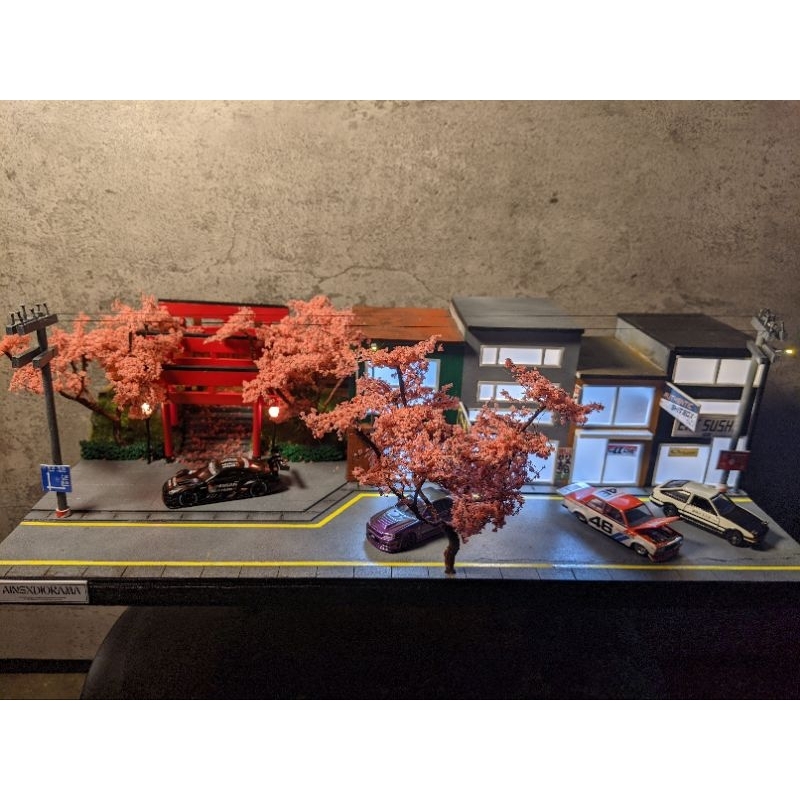Diorama Miniatur city of japanese Torii gate scale 64 cocok untuk miniscale , diecast skala 64 , min