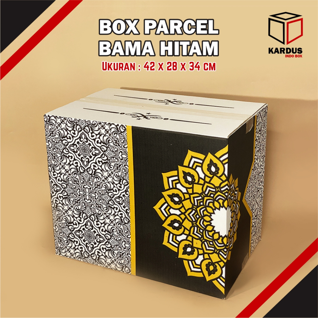 

BAMA HITAM 42 28 35 cm-BOX PARCEL BATIK ISI SEMBAKO/HAMPERS BOX SEMBAKO/PARCEL