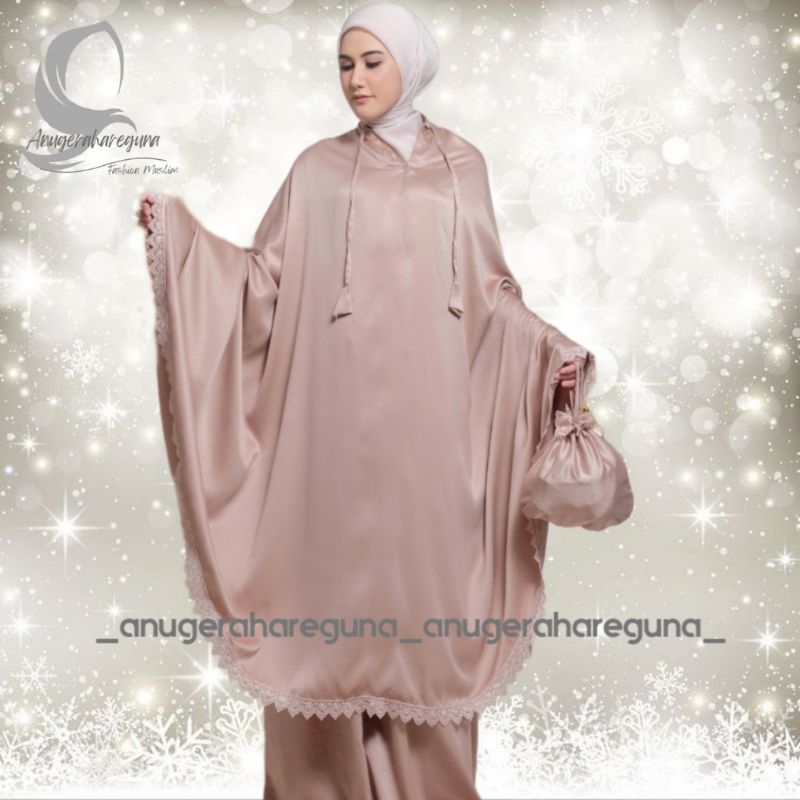 Mukena Daily Shanum 2in1/Mukena Velvet Sutra Silky Premium Traveling