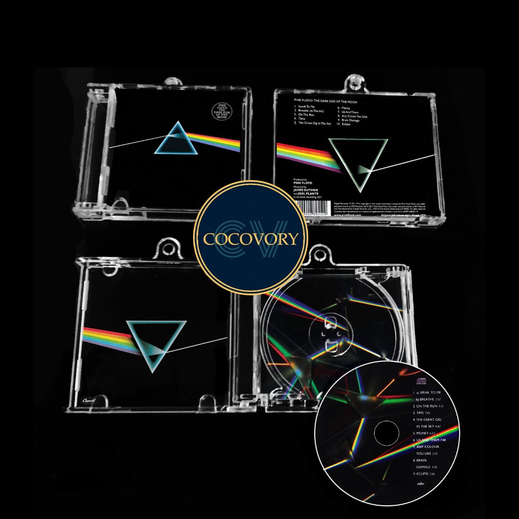 Pink Floyd Mini CD Album Keychain NFC gantungan kunci ganci keyring LP The Dark Side of the Moon