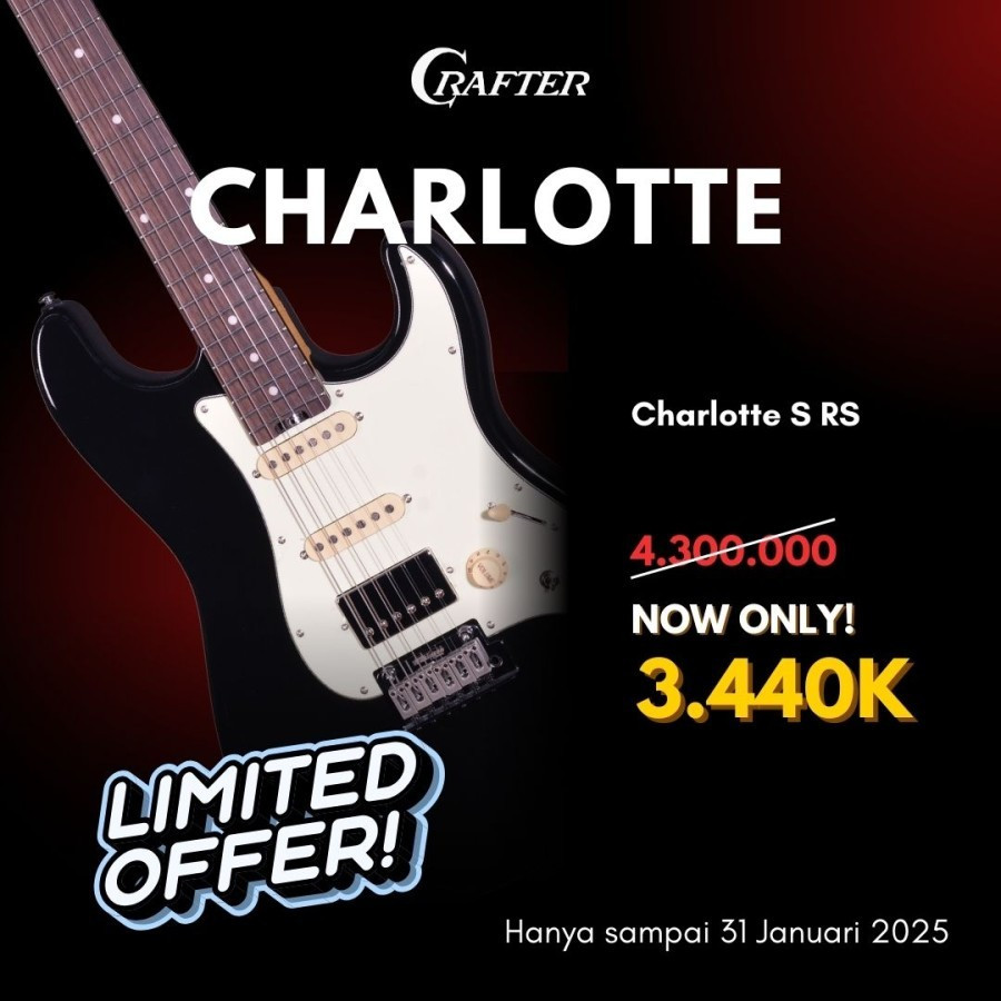 Gitar Crafter Charlotte S Guitar Electric Rosewood Fretboard Stratocaster