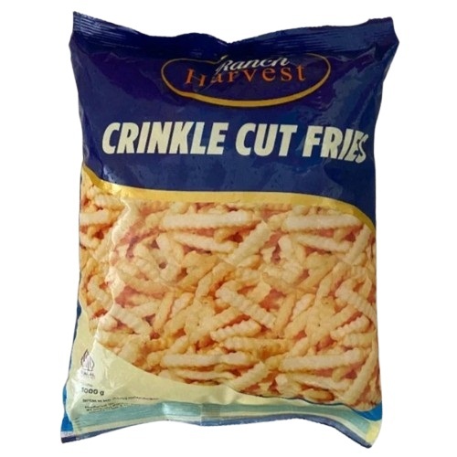 

RANCH HARVEST CRINKLE CUT FRENCH FRIES 1KG KENTANG GORENG FROZEN 1000GR