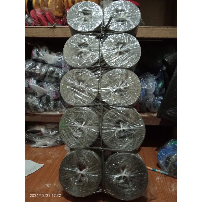 GROSIR 1Pack ( isi 10Kg ) TALI RAFIA HITAM 1KILOAN GULUNGAN PADAT CAP SARANG PUYUH