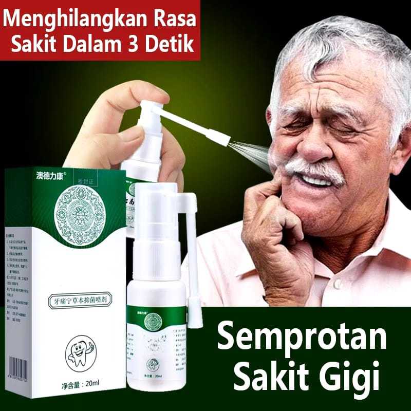 Semprotan Obat Sakit Gigi Ampuh Ori Berlubang Radang Gusi Bengkak Berdarah Linu Ngilu Tetes Sariawan