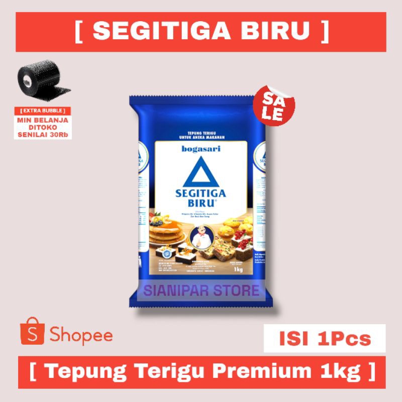 

SEGITIGA BIRU Tepung Terigu Premium Pck 1kg 1000gr