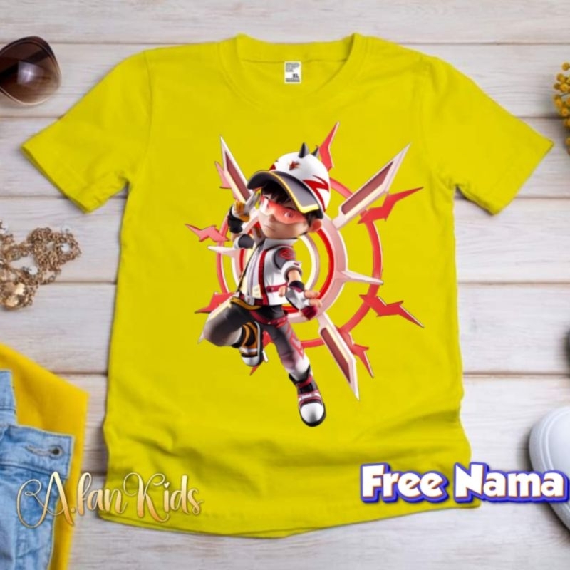 baju boboiboy supra kaos anak