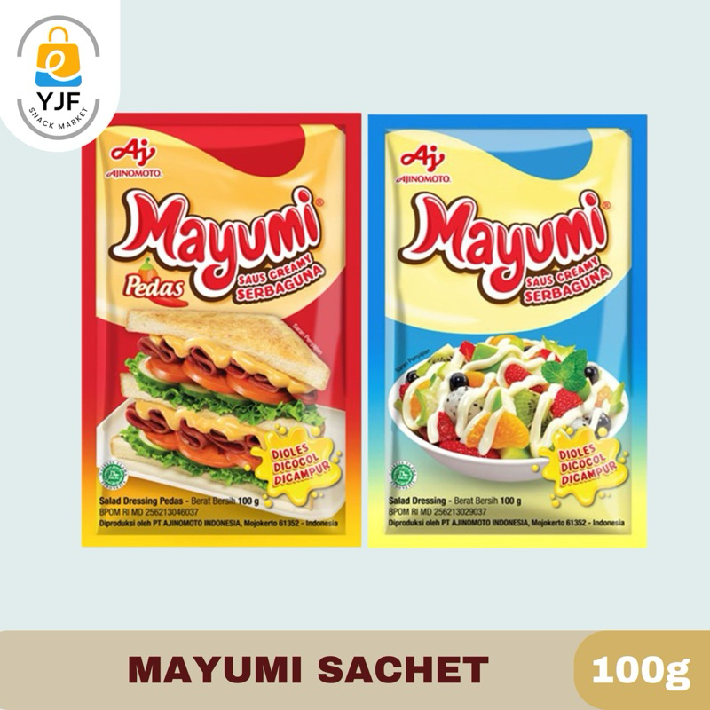 

Mayumi Ajinomoto Mayonaise / Saus Mayo Dressing Salad Mayo Pedas / Mayonese Original sachet - 100g