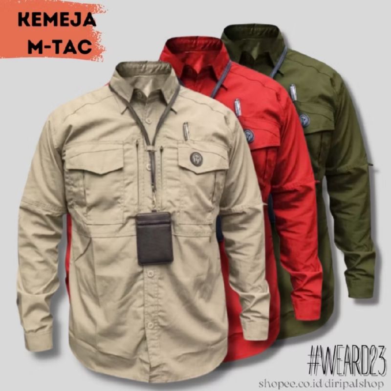 Kemeja PDL Tactical M-Tac | drill Grad A" import Tebal | kemeja lengan panjang | Baju PDL lapangan |