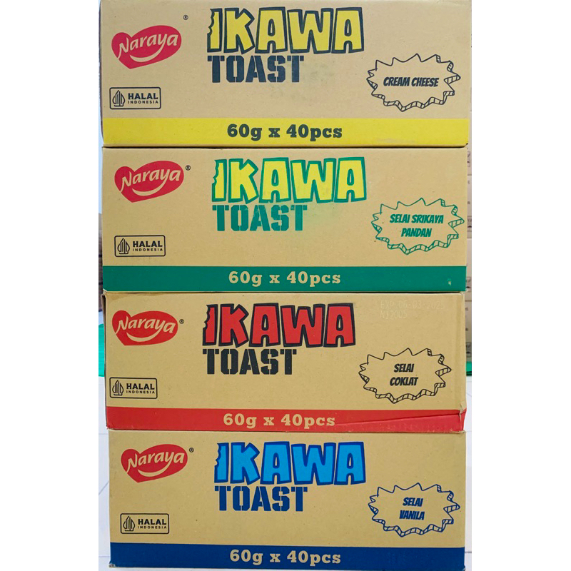 

Naraya Ikawa Toast 60g x 40pcs (1dus 40pcs)