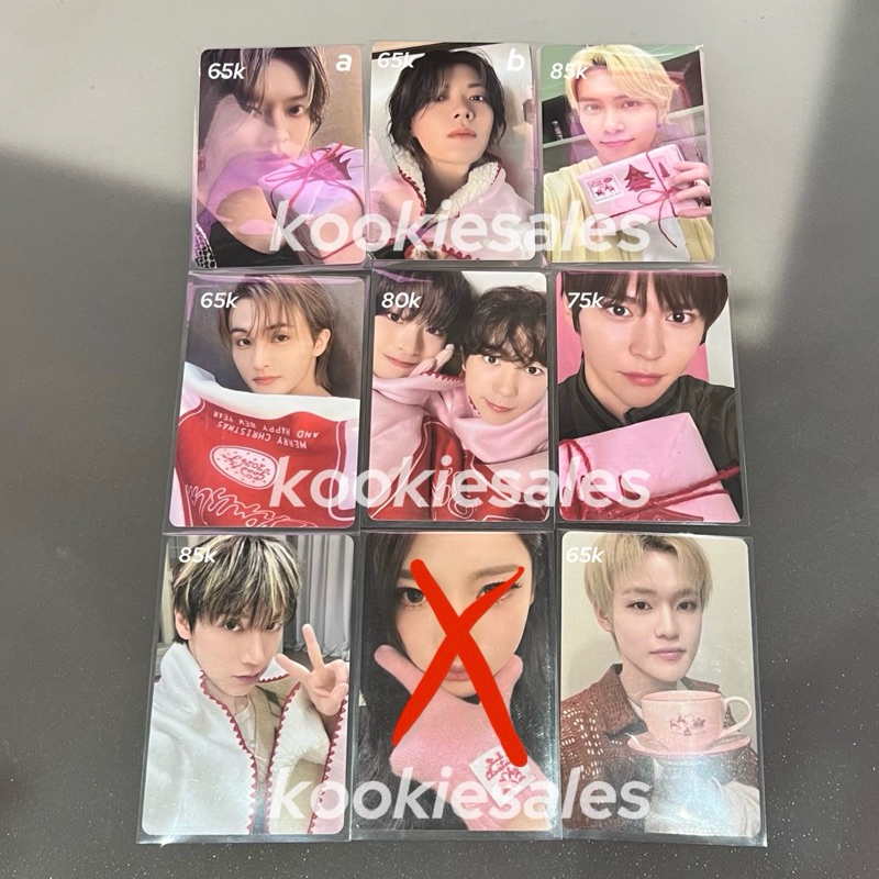 Photocard PC Pink Christmas 2024 NCT 127 Dream Wish WayV RIIZE Yuta Set Hendery Ten Mark Chenle Euns