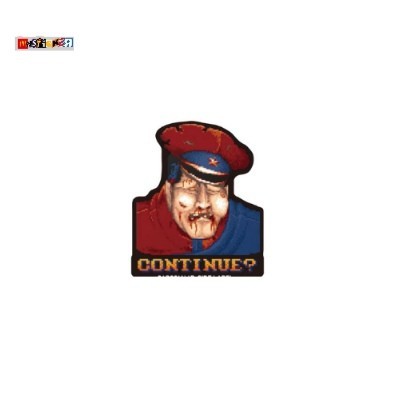 

sticker street fighter M Bison continue diecut stiker arcade game retro