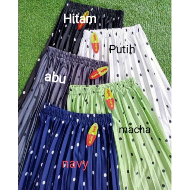 ( COD) Gratis ongkir/ROK PLISKET MOTIF POLKADOT/ROK PLISKET DEWASA/ ROK PLISKET MOTIF BUNGA /ROK PLI