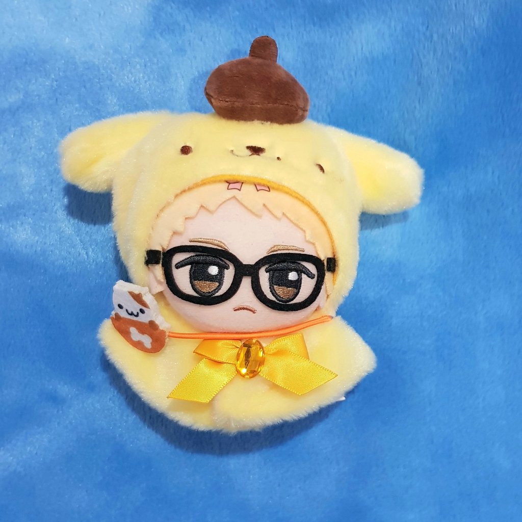 Baju doll kostum costume cape sanrio untuk boneka 10 cm chibigurumi size s pompompurin pompurin