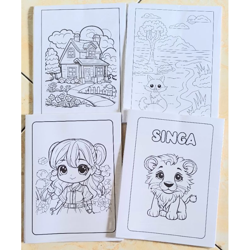 

Lembar Mewarnai A5 Lembar Mewarnai Anak TK Sd Paud Coloring Book Coloring Paper