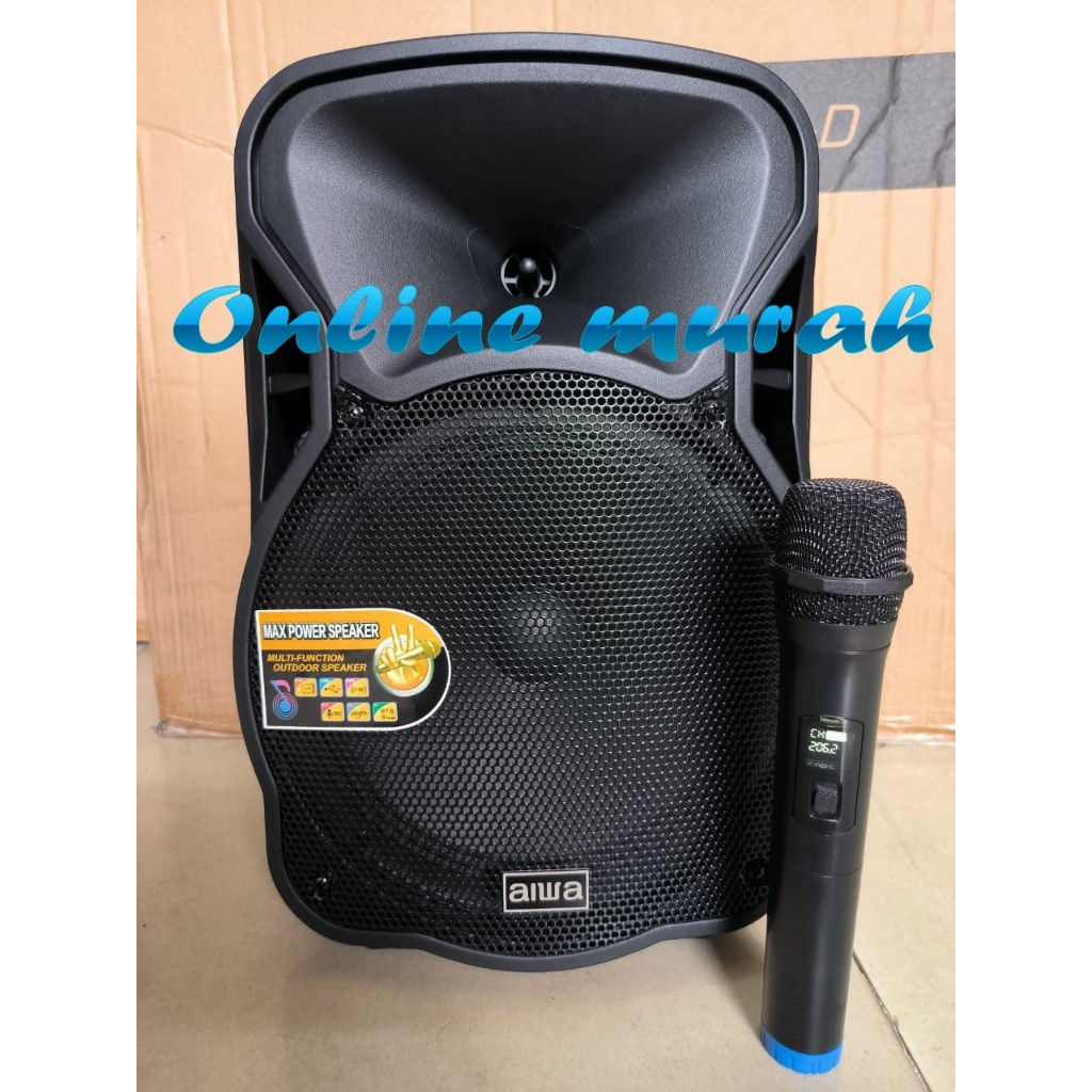 speaker portable wireless aiwa aw210 / aw 210 10 inch