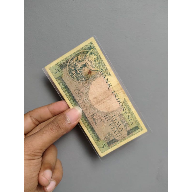 uang kertas 5 Rupiah seri kera gantung Marta Collectin 02