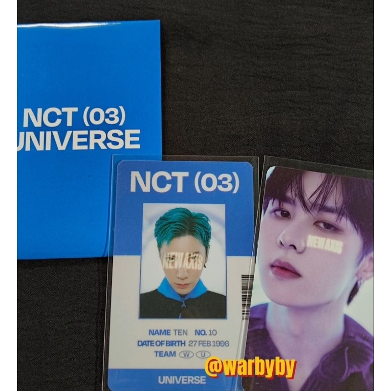 MD NCT UNIVERSE ID CARD + PHOTO SET UNSEALED KUN TEN