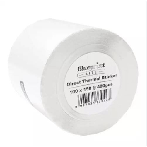 

KERTAS LABEL BARCODE STICKER THERMAL DTS 100X150 ISI 200 dan 400 pcs - BLUEPRINT LITE