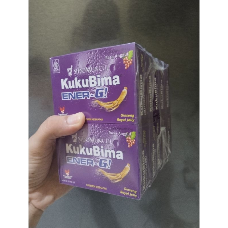 

kukubima ener-G! isi 10 kotak x 6 sachet ginseng royal jelly