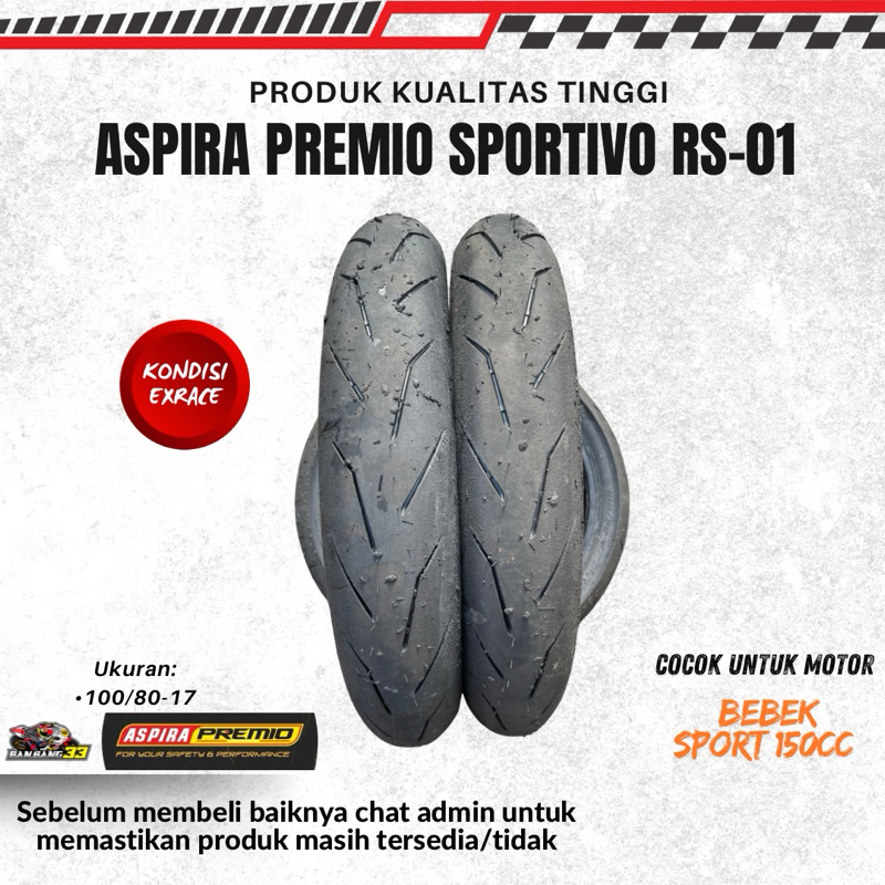 Ban Motor Balap bebek Aspira Premio Sportivo RS-01 100/80-17(Exrace)