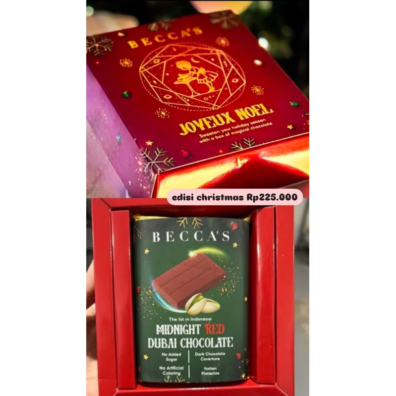 

Becca dubai chocolate edisi christmas (ready)