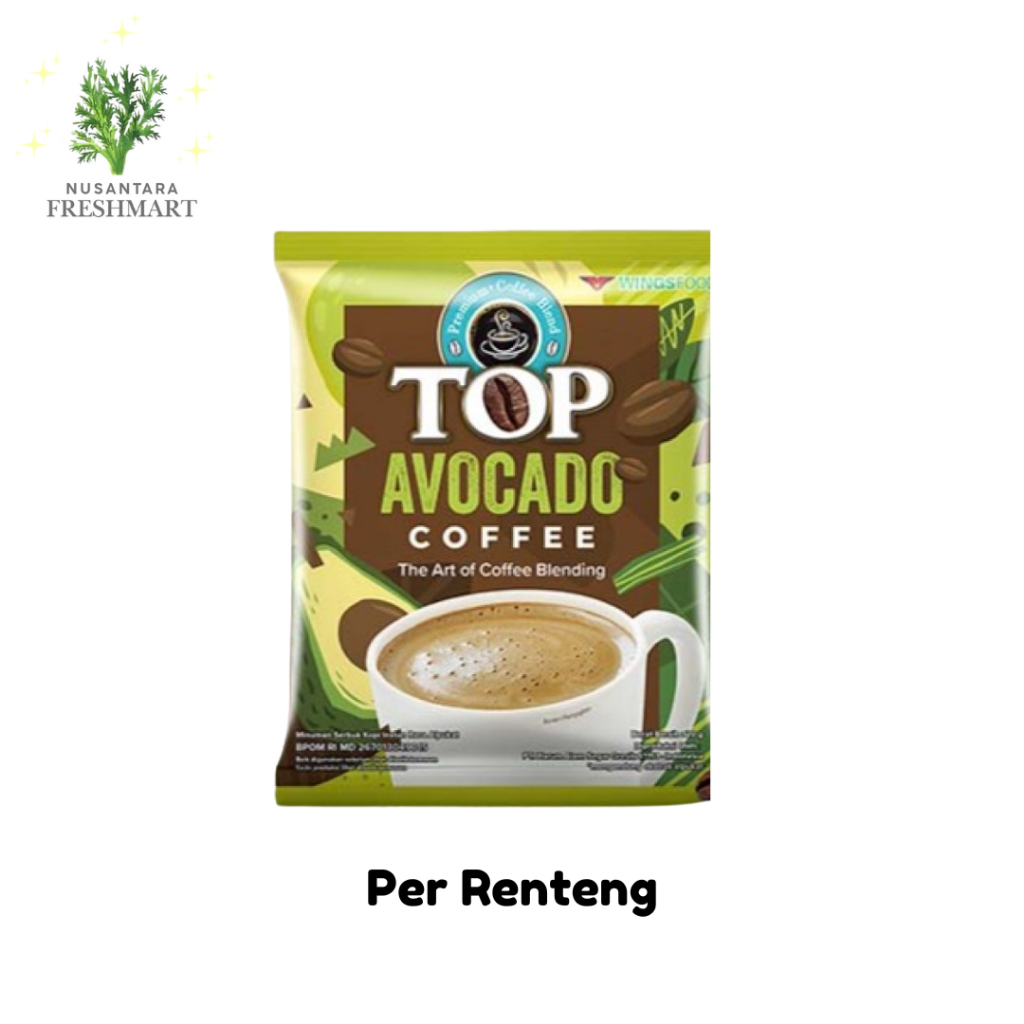 

[Nusantara Freshmart] Top Coffee Avocado Kopi Instan 22gr - Per Renteng 15 Sachet