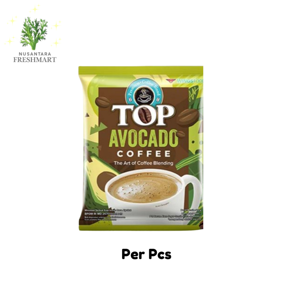 

[Nusantara Freshmart] Top Coffee Avocado Kopi Instan - Per Renteng 15 Sachet/Pcs