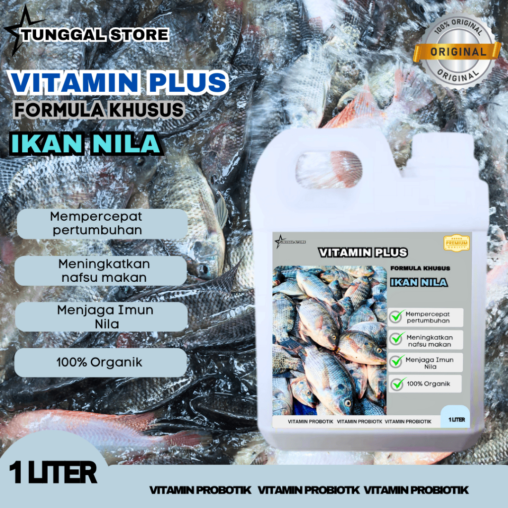 BOOSTER VITAMIN TERNAK IKAN NILA,PERANGSANG MASA PERTUMBUHAN, MEMEPERBAIKI KUALITAS IKAN NILA