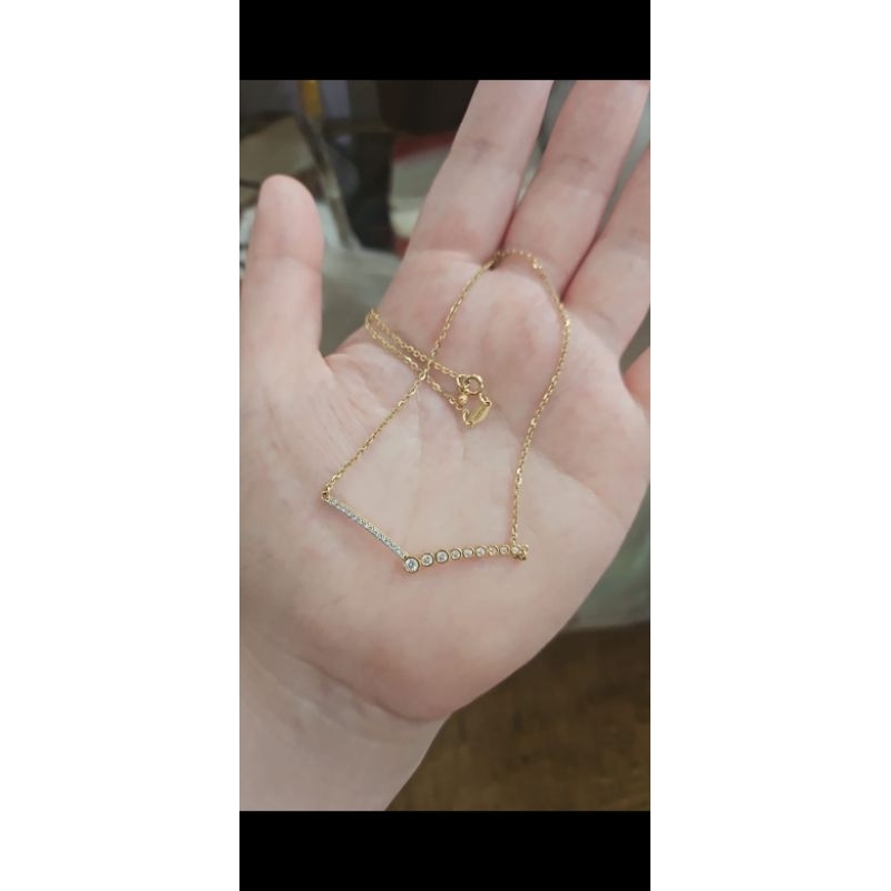 Kalung listring smile aurel emas asli kadar 375 8k 3 gram