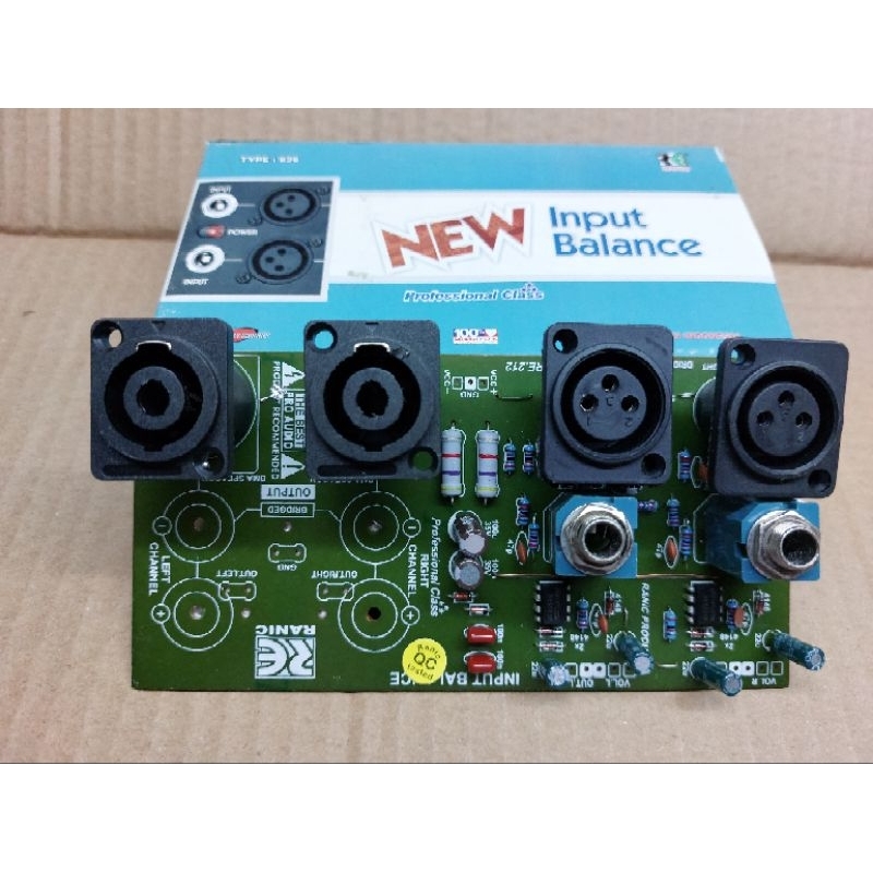 Kit Input Balance Stereo Plus Socket XLR Speakon Box CA