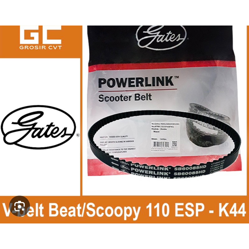 v belt beat fi scoopy fi 2017-2019 K44 V BELT gates power link RACING V BELT power link scooter belt